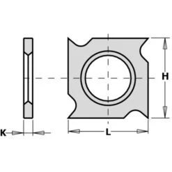 790.181.00 COLTELLO X INCASTRI QUADRO 18x18x1.95mm HW-K1920