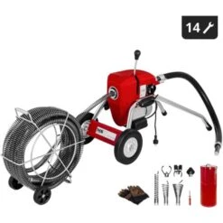 MSW Macchina Sturatubi Con Strumenti Di Pulizia Sonda Spurgatubi Motore Elettrico