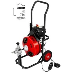 MSW Macchina Sturatubi Sonda Spurgatubi Con Pedale Funzione Di Test Bobina E Tamburo