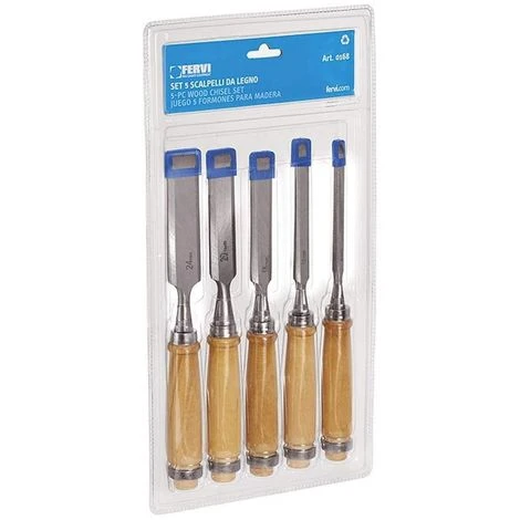 SERIE 5 PZ SCALPELLI SCALPELLO UTENSILI DA LEGNO FERVI 0168 3 SERIE 5 PZ SCALPELLI SCALPELLO UTENSILI DA LEGNO FERVI 0168