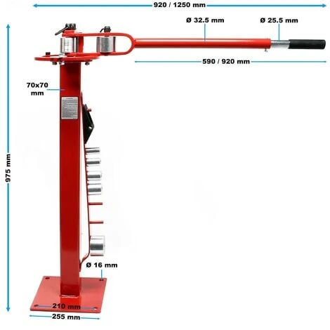 Strumento Manuale Per Piegatura D'acciaio Curva Tubo Officina Uso Versatile Con Piedino 4 Strumento Manuale Per Piegatura D'acciaio Curva Tubo Officina Uso Versatile Con Piedino - immagine 2