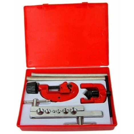 Set Idraulico 7 Pezzi In Valigetta Tagliatubo Svasatore Piega Tubo Tubi Flangia 3 Set Idraulico 7 Pezzi In Valigetta Tagliatubo Svasatore Piega Tubo Tubi Flangia