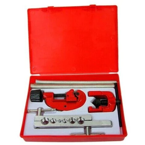 Set Idraulico 7 Pezzi In Valigetta Tagliatubo Svasatore Piega Tubo Tubi Flangia 4 Set Idraulico 7 Pezzi In Valigetta Tagliatubo Svasatore Piega Tubo Tubi Flangia - immagine 2