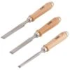 SUKI - SET 3 SCALPELLI IMPUGNATURA IN LEGNO 10-16-20mm