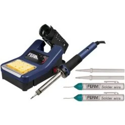FERM Stazione Di Saldatura 48W, Temperatura Massima 480 °C. Illuminazione A LED - Protezione Contro Il Surriscaldamento. Include Accessori -Vendite Stanley || Ks Tools || MSW 20135422 3