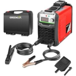Saldatore Inverter Di Corrente Continua, Potenza Tra 25A-200A, 230V, Con Tecnologia IGBT, Elettrodi 1.0mm-3.0mm - Greencut MMA200