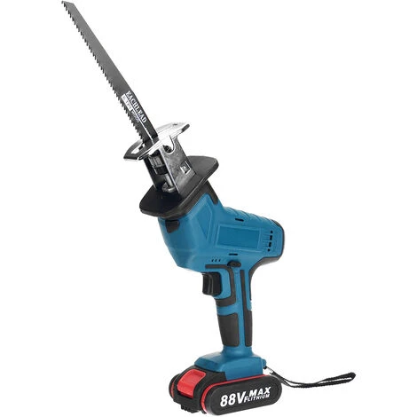 Kit Da Taglio Per Legno In Metallo Con Sega Alternativa A Batteria Ricaricabile 88V Con Spina Europea (blu, UE Con 2 Batterie) 4 Kit Da Taglio Per Legno In Metallo Con Sega Alternativa A Batteria Ricaricabile 88V Con Spina Europea (blu, UE Con 2 Batterie) - immagine 2