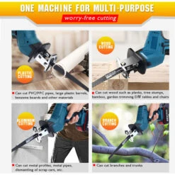 Kit Da Taglio Per Legno In Metallo Con Sega Alternativa A Batteria Ricaricabile 88V Con Spina Europea (blu, UE Con 2 Batterie) 10 Kit Da Taglio Per Legno In Metallo Con Sega Alternativa A Batteria Ricaricabile 88V Con Spina Europea (blu, UE Con 2 Batterie) -Vendite Stanley || Ks Tools || MSW 33597452 4