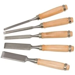 1PZ CONFEZIONE 5 SCALPELLI X FALEGNAME M/LEGNO