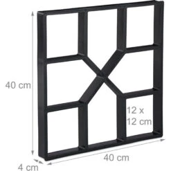 5x Forma Per Cemento, Stampo Pavimento, Stencil Per Creare I Mattoni, Path Maker, 40x40 Cm, Plastica Robusta,nero 10 5x Forma Per Cemento, Stampo Pavimento, Stencil Per Creare I Mattoni, Path Maker, 40x40 Cm, Plastica Robusta,nero -Vendite Stanley || Ks Tools || MSW 51975063 4