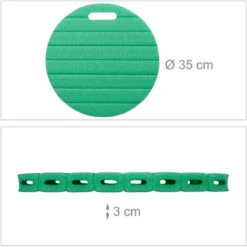 Relaxdays Poggia Ginocchia Per Giardinaggio, Set Da 3, Supporto Imbottitura Protettiva, Tappetino 3 X 35 X 35 Cm, Verde -Vendite Stanley || Ks Tools || MSW 51980892 4