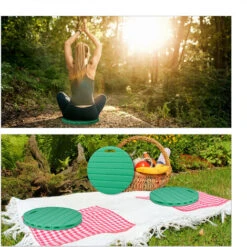 Relaxdays Poggia Ginocchia Per Giardinaggio, Set Da 3, Supporto Imbottitura Protettiva, Tappetino 3 X 35 X 35 Cm, Verde -Vendite Stanley || Ks Tools || MSW 51980892 5