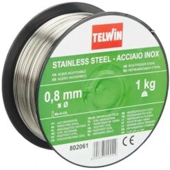 Bobina Filo Acciaio Inox Ø 0,8mm 1,0 Kg Telwin Cod. 802061