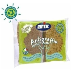 Arix Spugna Abrasiva Antigraffio 2 Pezzi Cellulosa Naturale 100%