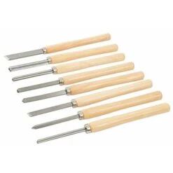 Silverline 303159 Set Di Scalpelli Per Tornire Il Legno, 8 Pezzi, Beige