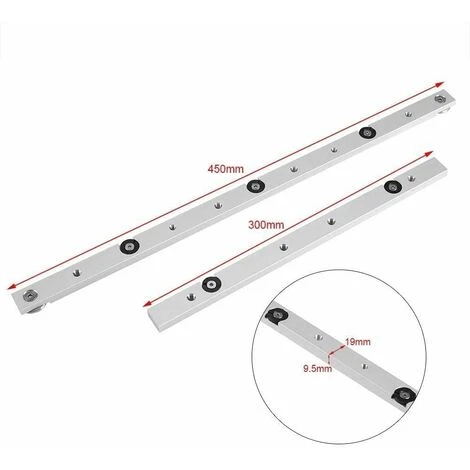 Barra Per Troncatrice In Alluminio, Utensile Per Troncatura Per Legno Per Barra Per Sega Con Binario A T, Strumento Per Morsetto Per Guida Scanalata Dritta Per Sega Da Banco (450 Mm) 4 Barra Per Troncatrice In Alluminio, Utensile Per Troncatura Per Legno Per Barra Per Sega Con Binario A T, Strumento Per Morsetto Per Guida Scanalata Dritta Per Sega Da Banco (450 Mm) - immagine 2