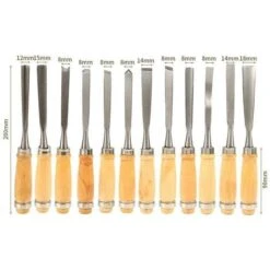 SET 12 PZ SGORBIE PER INTAGLIO SCALPELLI SCALPELLINI UTENSILI LEGNO Art.01020 -Vendite Stanley || Ks Tools || MSW 64002079 4