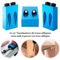 Readcly-15 Gradi Angolo Tasca Foro Jig Kit Con 6/8/10 Mm Foro Adattatore Per La Lavorazione Del Legno Angolo Guida Di Perforazione -Vendite Stanley || Ks Tools || MSW 66735491 4