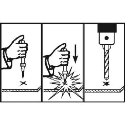 Punzone A SCATTO AUTOMATICO Per CENTRAGGIO FORO TRAPANO PUNTERUOLO -Vendite Stanley || Ks Tools || MSW 6839680 3