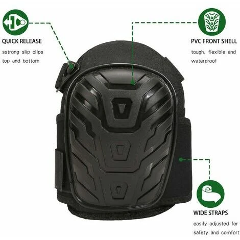 Ginocchiere Professionali In Gel Per Impieghi Gravosi, Antiscivolo, Doppie Cinghie E Clip Regolabili Facili Da Attaccare Per Lavoro, Giardinaggio, Falegname, Pavimentazione 4 Ginocchiere Professionali In Gel Per Impieghi Gravosi, Antiscivolo, Doppie Cinghie E Clip Regolabili Facili Da Attaccare Per Lavoro, Giardinaggio, Falegname, Pavimentazione - immagine 2