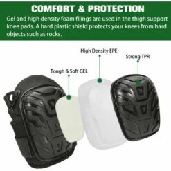Ginocchiere Professionali In Gel Per Impieghi Gravosi, Antiscivolo, Doppie Cinghie E Clip Regolabili Facili Da Attaccare Per Lavoro, Giardinaggio, Falegname, Pavimentazione 9 Ginocchiere Professionali In Gel Per Impieghi Gravosi, Antiscivolo, Doppie Cinghie E Clip Regolabili Facili Da Attaccare Per Lavoro, Giardinaggio, Falegname, Pavimentazione -Vendite Stanley || Ks Tools || MSW 69716618 4