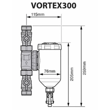 Filtro Vortex300 22mm - SENTINEL : ELIMV300-GRP22-EXP 4 Filtro Vortex300 22mm - SENTINEL : ELIMV300-GRP22-EXP - immagine 2