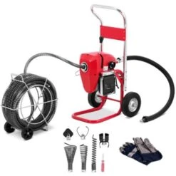 MSW Macchina Sturatubi Macchina Pulizia Tubi 1.100 W Ø 50 - 200 Mm