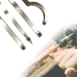 Utensili Per Tornio Per Legno In Metallo Duro, Utensili Per Tornitura Del Legno Set Di Utensili Per Tornio Per Legno, Con Inserto Rotondo/quadrato/diamante E Impugnatura Intercambiabile In Lega Di All -Vendite Stanley || Ks Tools || MSW 77492179 3