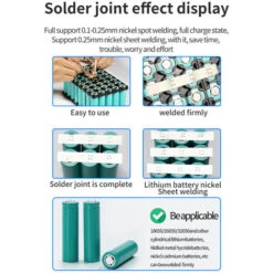 Saldatrice A Punti Multi-protezione Saldatrice A Batteria Al Litio Kit Completo Fai-da-te Per Fogli Nichelati Da 0,25 Mm E Fogli Di Nichel Puro Da 0,15 Mm -Vendite Stanley || Ks Tools || MSW 77495943 5