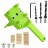 41Pcs Kit Di Guida Per Trapano Per La Lavorazione Del Legno Localizzatore Di Fori Dritti Perni Di Riferimento Strumento Per Fori Per Trapano Per Legno (verde)