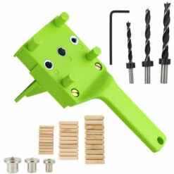 41Pcs Kit Di Guida Per Trapano Per La Lavorazione Del Legno Localizzatore Di Fori Dritti Perni Di Riferimento Strumento Per Fori Per Trapano Per Legno (verde)