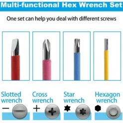 Set Di Chiavi A Brugola Pieghevoli Per La Riparazione Di Biciclette, Chiave A Brugola Piccola Con Portachiavi, Chiave A Brugola Da 2 Mm, 2,5 Mm, 3 Mm, 4 Mm, 5 Mm, 6 Mm, Phillips, Piatto E Cacciavite T -Vendite Stanley || Ks Tools || MSW 77710565 4