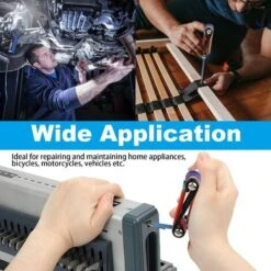 Set Di Chiavi A Brugola Pieghevoli Per La Riparazione Di Biciclette, Chiave A Brugola Piccola Con Portachiavi, Chiave A Brugola Da 2 Mm, 2,5 Mm, 3 Mm, 4 Mm, 5 Mm, 6 Mm, Phillips, Piatto E Cacciavite T -Vendite Stanley || Ks Tools || MSW 77710565 5