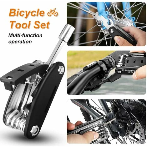 Strumento Multiuso Per Biciclette, Strumento Per Attrezzi Per Biciclette Kit Di Riparazione Per Attrezzi Per Biciclette Multifunzione 16 In 1 Per La Riparazione Di Biciclette, Set Di Attrezzi Per Bici 6 Strumento Multiuso Per Biciclette, Strumento Per Attrezzi Per Biciclette Kit Di Riparazione Per Attrezzi Per Biciclette Multifunzione 16 In 1 Per La Riparazione Di Biciclette, Set Di Attrezzi Per Bici - immagine 4