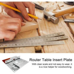 Tavolo Del Router Piastra Di Inserimento Lega Di Alluminio Fresatura Del Legno Tavola Ribaltabile Rifilatrice Incisione Strumento Ausiliario Banchi Per La Lavorazione Del Legno (argento, Solo Piastra) -Vendite Stanley || Ks Tools || MSW 78392420 3