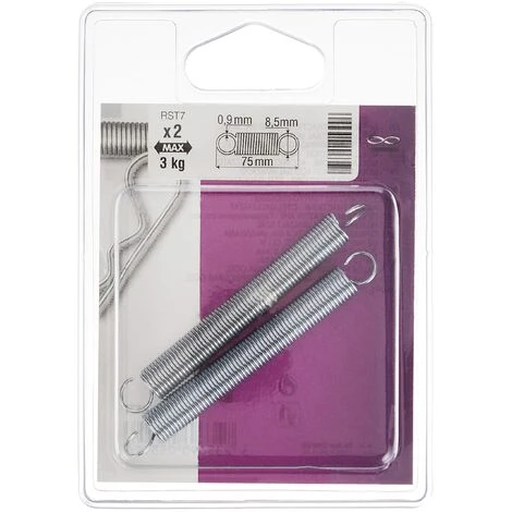 Chapuis Rst7 – Set Di 2 molle Di Trazione – Acciaio Galvanizzato – Carico Di Lavoro Indicativa 3 kg – Diametro 0, 9 mm – Lunghezza 75 mm, Grigio, Set Di 2 pezzi 6 Chapuis Rst7 – Set Di 2 molle Di Trazione – Acciaio Galvanizzato – Carico Di Lavoro Indicativa 3 kg – Diametro 0, 9 mm – Lunghezza 75 mm, Grigio, Set Di 2 pezzi - immagine 4