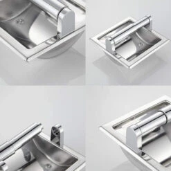 Porta Carta Igienica Ad Incasso In Acciaio Inossidabile Portarotolo Moderno Per Cucina Bagno Toilette Cromo -Vendite Stanley || Ks Tools || MSW 79471106 2