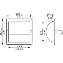 Porta Carta Igienica Ad Incasso In Acciaio Inossidabile Portarotolo Moderno Per Cucina Bagno Toilette Cromo -Vendite Stanley || Ks Tools || MSW 79471106 5