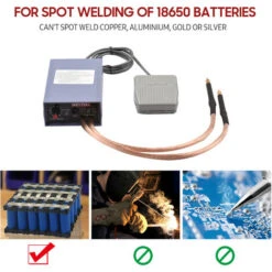 Saldatrice A Punti 5000W Saldatrice A Punti Portatile Ad Alta Potenza Saldatrici A Corrente Regolabile Portatile 0-800A Per Batteria 18650 Spina Europea (Weytoll) -Vendite Stanley || Ks Tools || MSW 80420984 5