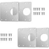 Staffa Di Riparazione Cerniera Armadio 4 Pezzi, Piastra Di Riparazione Cerniera Con 24 Viti, Kit Di Riparazione Cerniera Armadio. (4) Stella
