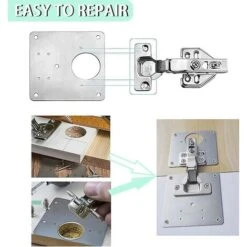 Staffa Di Riparazione Cerniera Armadio 4 Pezzi, Piastra Di Riparazione Cerniera Con 24 Viti, Kit Di Riparazione Cerniera Armadio. (4) Stella -Vendite Stanley || Ks Tools || MSW 81292668 3