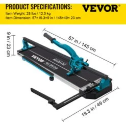 VEVOR Tagliapiastrelle Manuale, Lunghezza 1200mm Peso 26 Libbre Taglia Piastrelle Professionale In Alluminio Per Tagliare Tutti I Tipi Di Piastrelle, Comprese Piastrelle In Ceramica, Gres Porcellanato -Vendite Stanley || Ks Tools || MSW 82818494 2