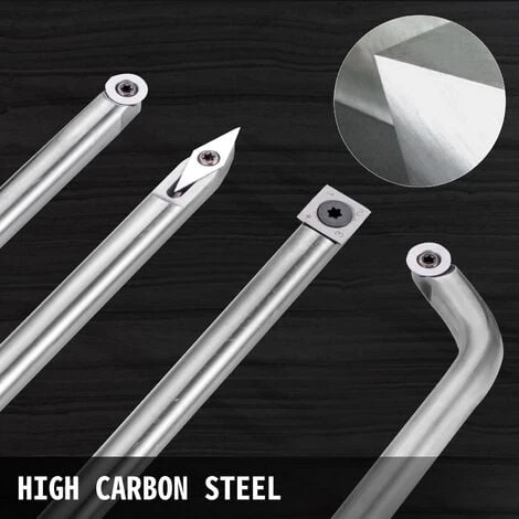4 Pezzi Utensili Per Tornio Del Legno Con 1 Maniglia Strumenti in Metallo Duro 5 4 Pezzi Utensili Per Tornio Del Legno Con 1 Maniglia Strumenti in Metallo Duro - immagine 3