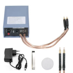 Saldatrice A Punti 5000W Saldatrice A Punti Portatile Ad Alta Potenza Saldatrici A Corrente Regolabile Portatile 0-800A Per Batteria 18650 Spina Europea (blu, Spina Europea)