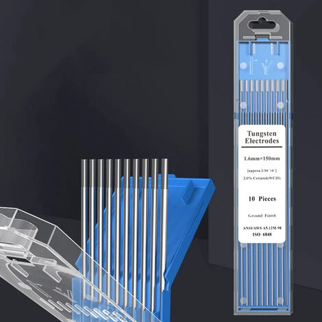 Ago Di Tungsteno, Elettrodo A Barra Di Tungsteno Per Saldatrice Ad Arco, (testa Rossa 3.0X150, 10 Pz/scatola) 4 Ago Di Tungsteno, Elettrodo A Barra Di Tungsteno Per Saldatrice Ad Arco, (testa Rossa 3.0X150, 10 Pz/scatola) - immagine 2
