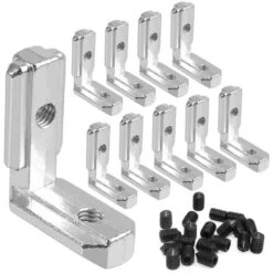 MINKUROW Barra Angolare Con Profilo In Alluminio Angolo Interno A 90° Staffe Per Giunti Angolari Interni Con Scanalatura A T, Giunto Angolare A Forma Di L Per Slot Da 8 Mm Serie 3030