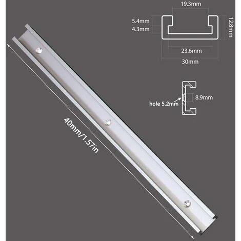 MINKUROW 2 Pz 40 Cm T-track + 6 Pz Viti T-slot Track Mitra T-Slot Tracks Lega Di Alluminio T-Slot Track T-Track Mitra Track Jig T-Rails Per Strumento Di Lavorazione Del Legno 4 MINKUROW 2 Pz 40 Cm T-track + 6 Pz Viti T-slot Track Mitra T-Slot Tracks Lega Di Alluminio T-Slot Track T-Track Mitra Track Jig T-Rails Per Strumento Di Lavorazione Del Legno - immagine 2