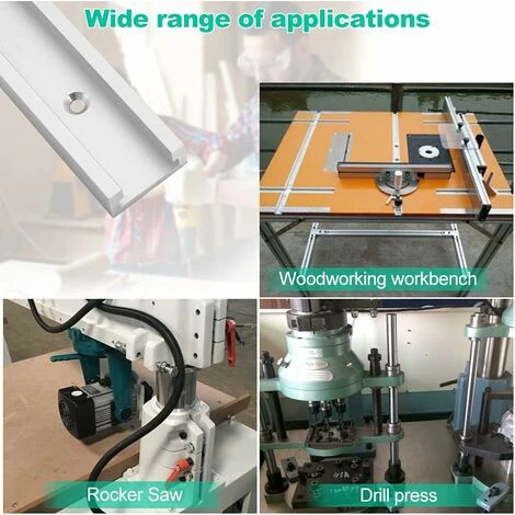 MINKUROW 2 Pz 40 Cm T-track + 6 Pz Viti T-slot Track Mitra T-Slot Tracks Lega Di Alluminio T-Slot Track T-Track Mitra Track Jig T-Rails Per Strumento Di Lavorazione Del Legno 7 MINKUROW 2 Pz 40 Cm T-track + 6 Pz Viti T-slot Track Mitra T-Slot Tracks Lega Di Alluminio T-Slot Track T-Track Mitra Track Jig T-Rails Per Strumento Di Lavorazione Del Legno - immagine 5