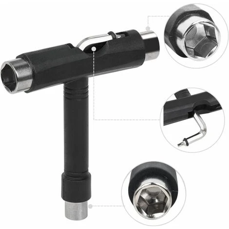 Strumento Multifunzionale Per Skateboard A Forma Di T, Strumento Portatile Per Skateboard A Forma Di T Strumenti Per Skateboard All-in-one Chiave Per Pattini Per Riparazione E Manutenzione Di Longboar 6 Strumento Multifunzionale Per Skateboard A Forma Di T, Strumento Portatile Per Skateboard A Forma Di T Strumenti Per Skateboard All-in-one Chiave Per Pattini Per Riparazione E Manutenzione Di Longboar - immagine 4