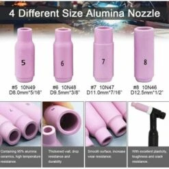 Kit Da 16 Pezzi Morsetto TIG Tappo Per Ugello In Ceramica Torcia Per Saldatura TIG Lente A Gas Morsetto TIG Corpo Tappi Posteriori Accessori Per Saldatura TIG Per Torcia Per Saldatura TIG WP - 17/18/2 -Vendite Stanley || Ks Tools || MSW 92045416 3